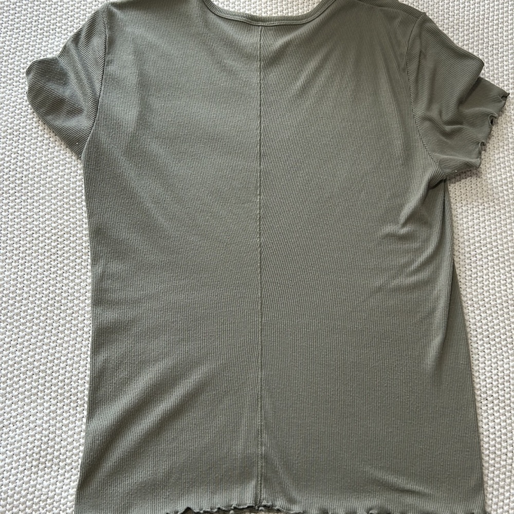 Light Green Basic Tee From Pink - image 5